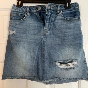Jean skirt - 15 inches long. Size small TTS